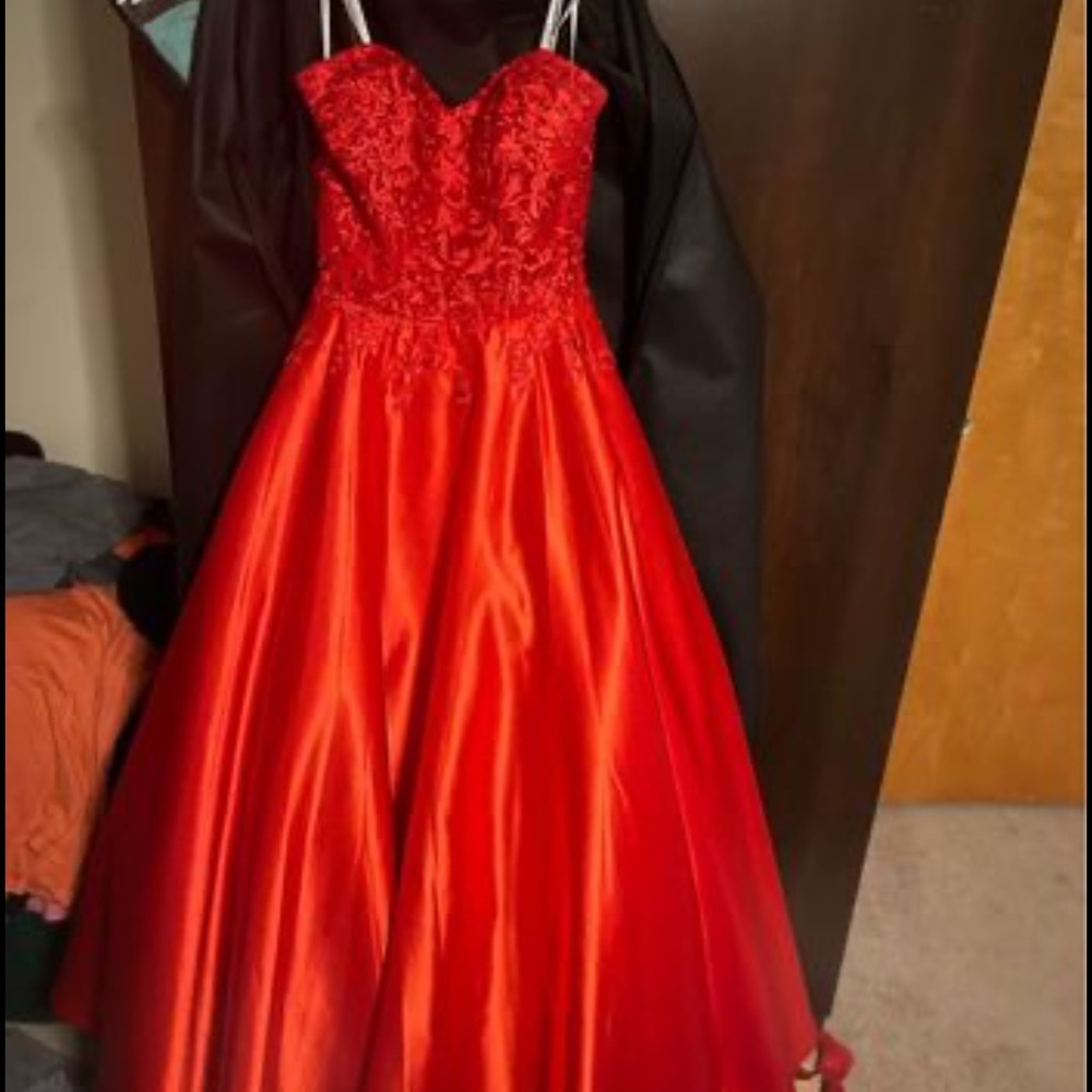 Angela and Allison strapless ballgown